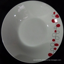 round soup plate,chinese ceramic plate,dinner plate